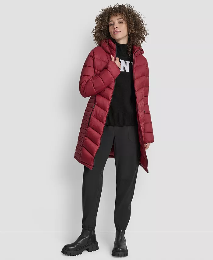 Women's Zip-Front Long Coat - thumbnail 6