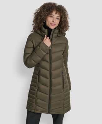 Women's Zip-Front Long Coat