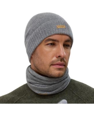 Men's Unisex Ribbed Lambswool Beanie