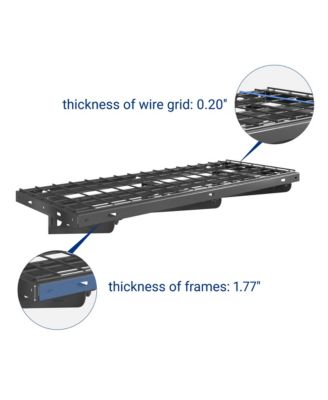 Heavy Duty Garage Wall Shelf MAX Series, Black — 40" X 16"