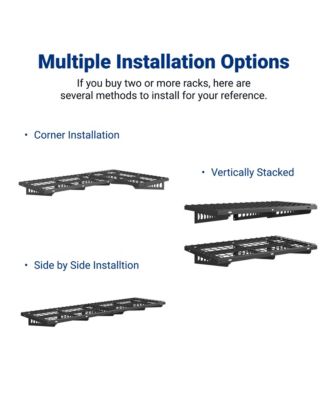 Heavy Duty Garage Wall Shelf MAX Series, Black — 40" X 24"