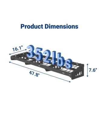 Heavy Duty Garage Wall Shelf MAX Series, Black — 48" X 16"