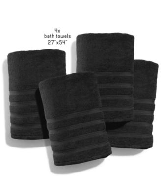 Luxury Soft &amp; Absorbent 100% Ring Spun Cotton Bath Towels for Bathroom, Shower, Spa - 4 Piece Bath Towel Set