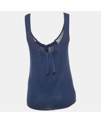 Women's Rib Knit Tie-Up Detail Tank Top