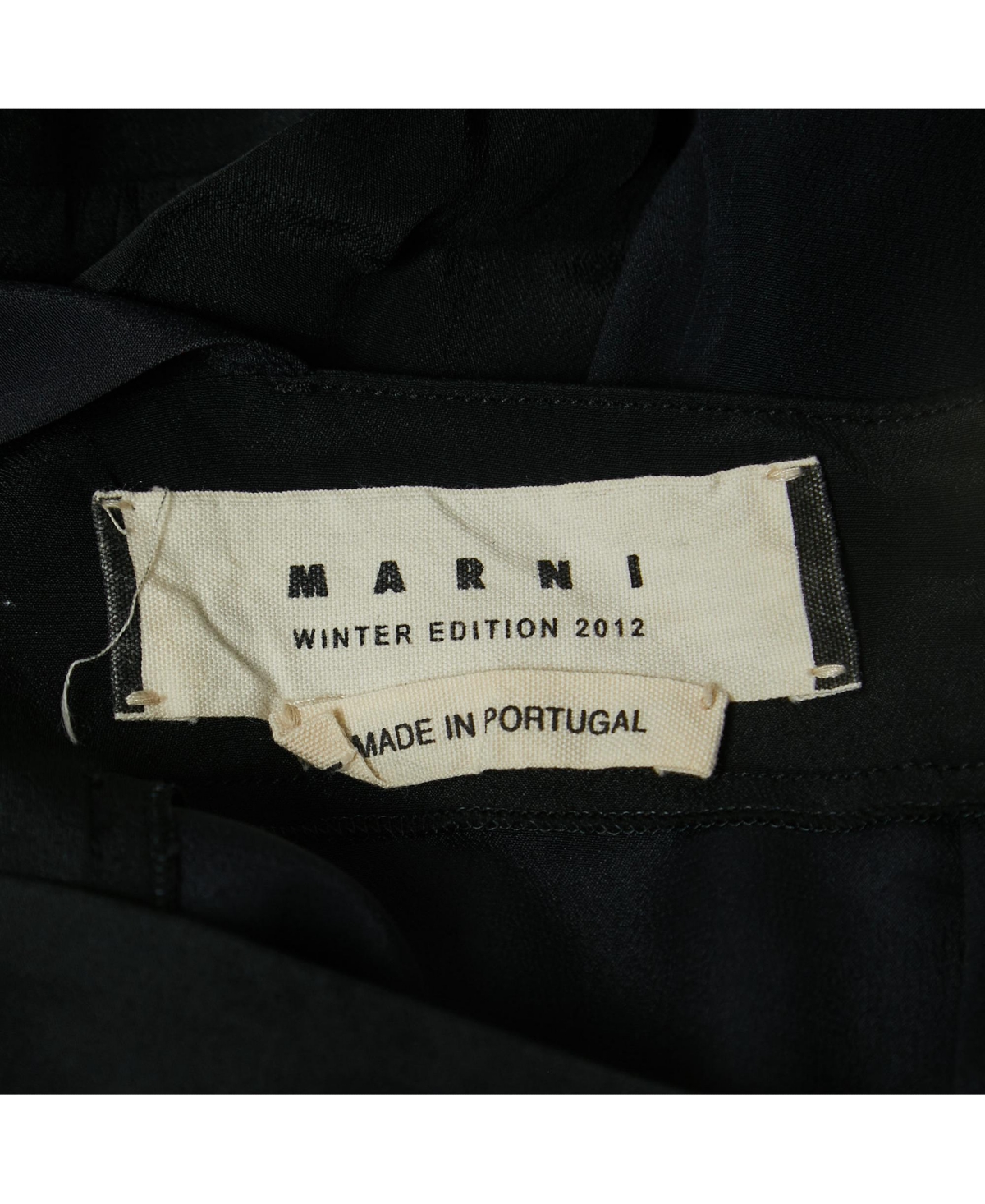 Pre-Owned Marni Women's Navy Blue & Black Chiffon Top