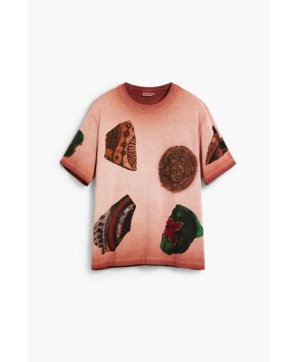 Men's Short-sleeve patchwork T-shirt