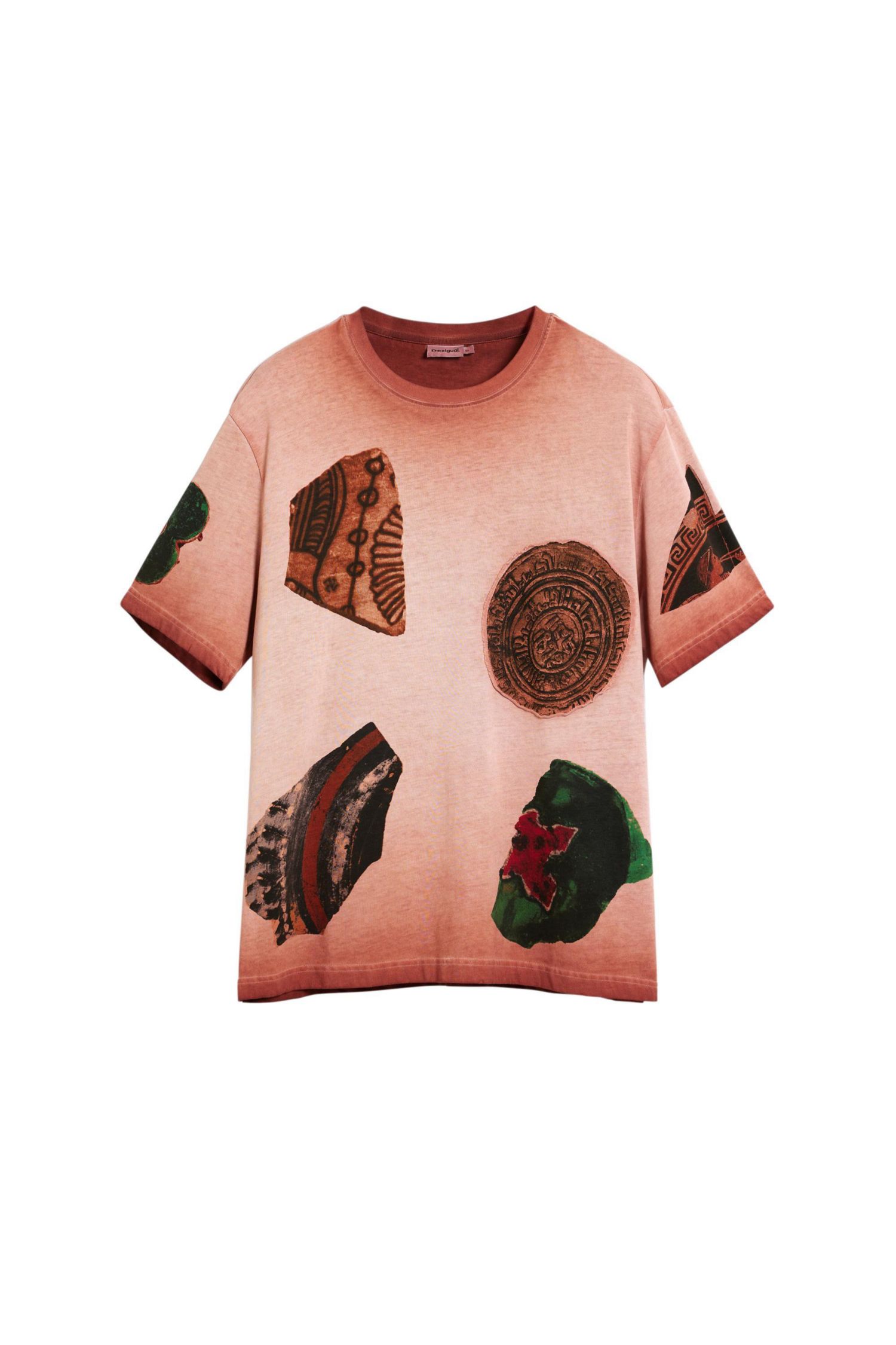 Men's Short-sleeved patchwork t-shirt