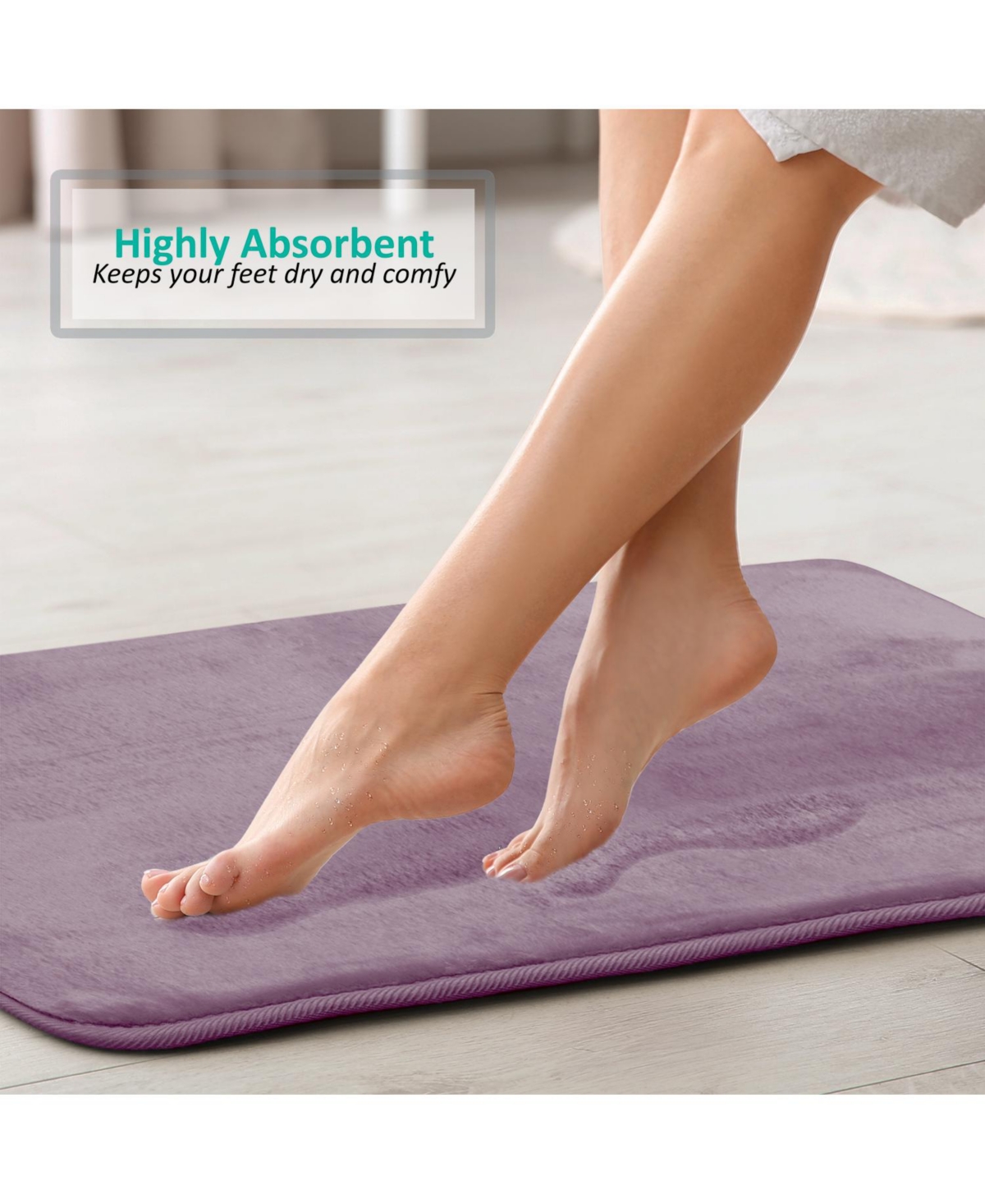 Ultra Soft Non-Slip Plush Memory Foam Bath Rug