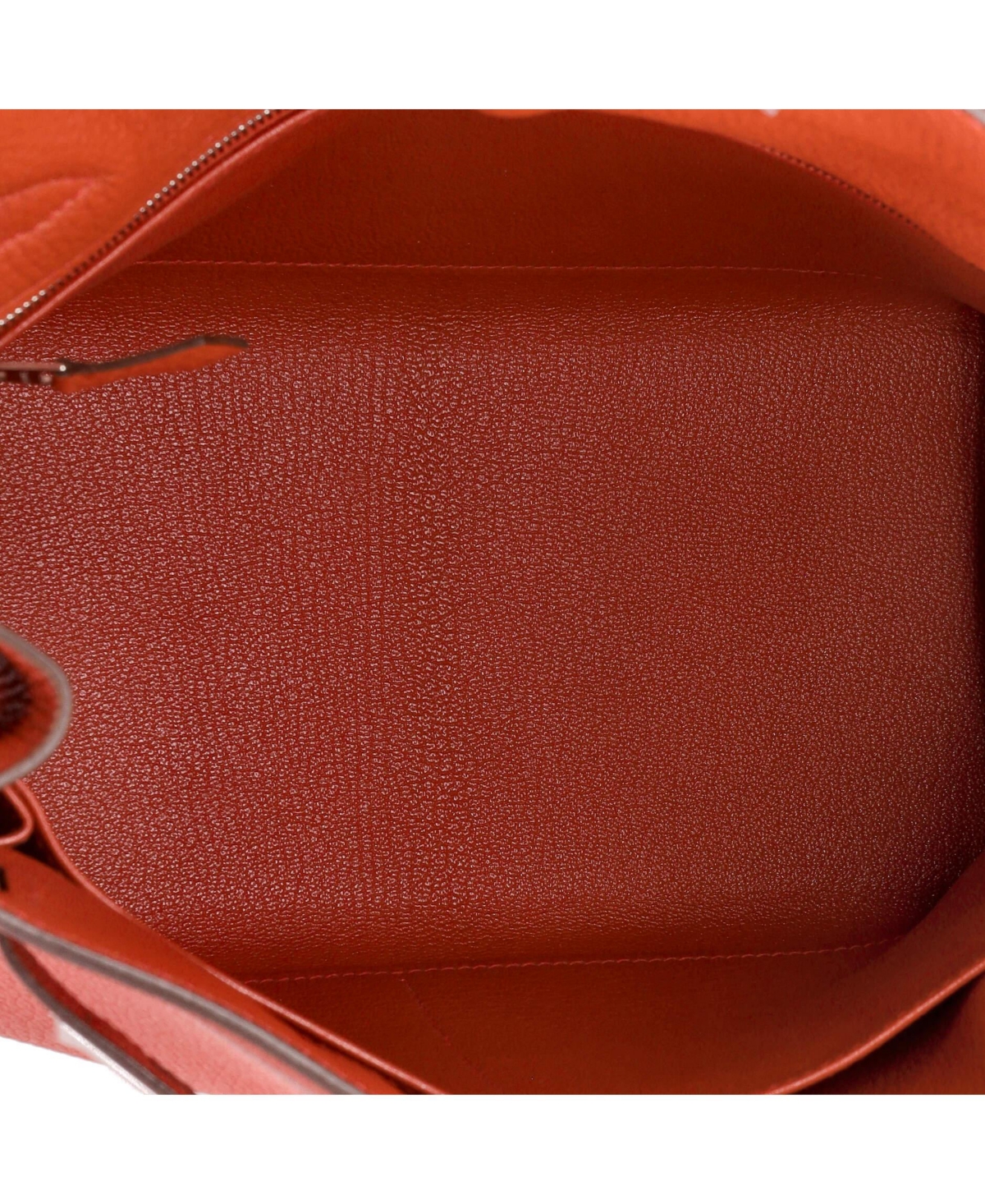 Pre-Owned Hermes Kelly 28 Handbag Red Togo with Palladium Hardware