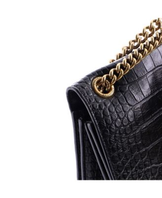 Medium Crush Chain Flap Bag Leather