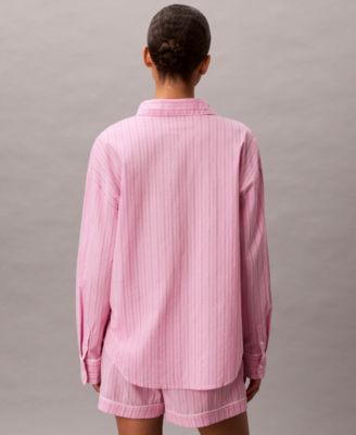 Women's Poplin V-Day Button-Down Pajama Shirt