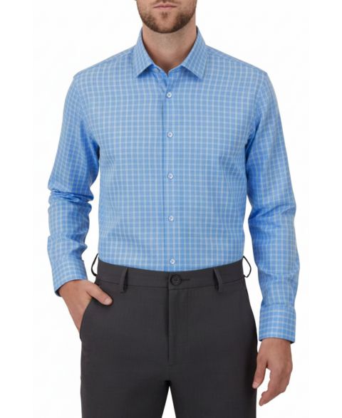 Мужская рубашка Report Collection 4-Way Tonal Geometric-Print Woven Dress Shirt, цвет: Синий