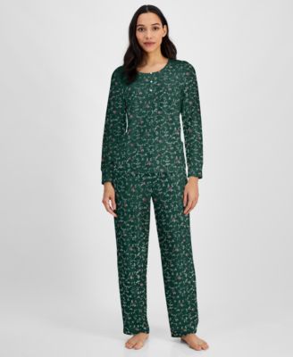Women's 2-Pc. Printed Long-Sleeve Packaged Pajamas Set, Created for Macy's