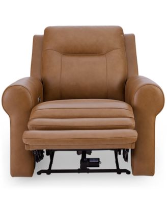Alexandre Leather 39" Power Rocker Recliner with Power Headrest, Exclusively at Macy's