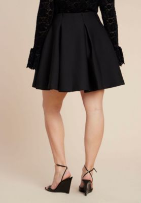 Women's Plus Size Flouncy Pleated Mini Skirt