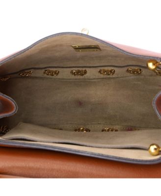 Small Drew Crossbody Bag Chain Embellished Leather