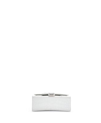 XS Hourglass Top Handle Bag Embossed Leather