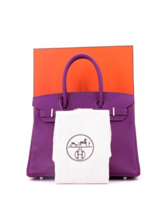 Birkin 30 Handbag Purple Epsom with Palladium Hardware