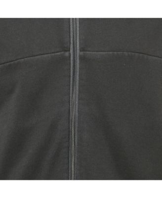 Men's Black Jersey Zip-Up Hooded Jacket