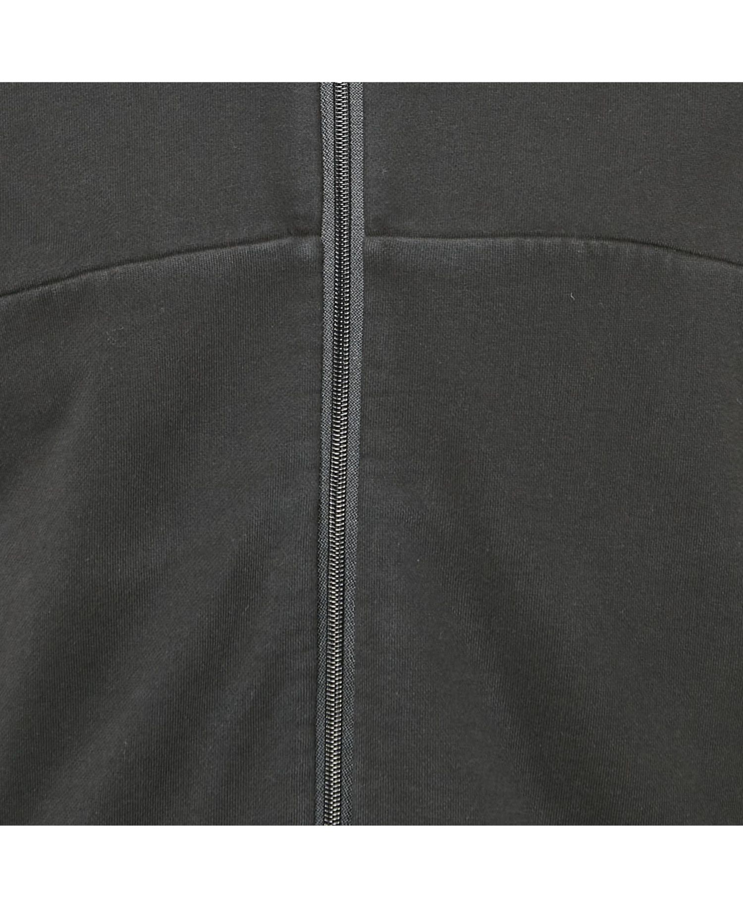 Men's Black Jersey Zip-Up Hooded Jacket