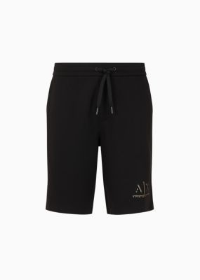 Men's Metallic Logo-Print 9" Drawstring Shorts