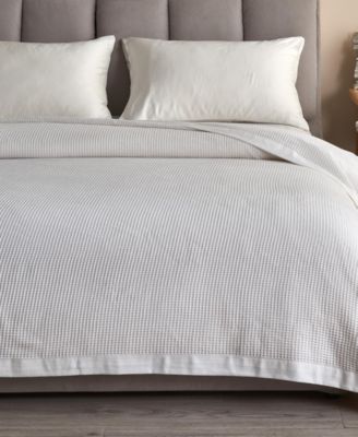 Lightweight Waffle Weave Cotton Blanket, Full/Queen