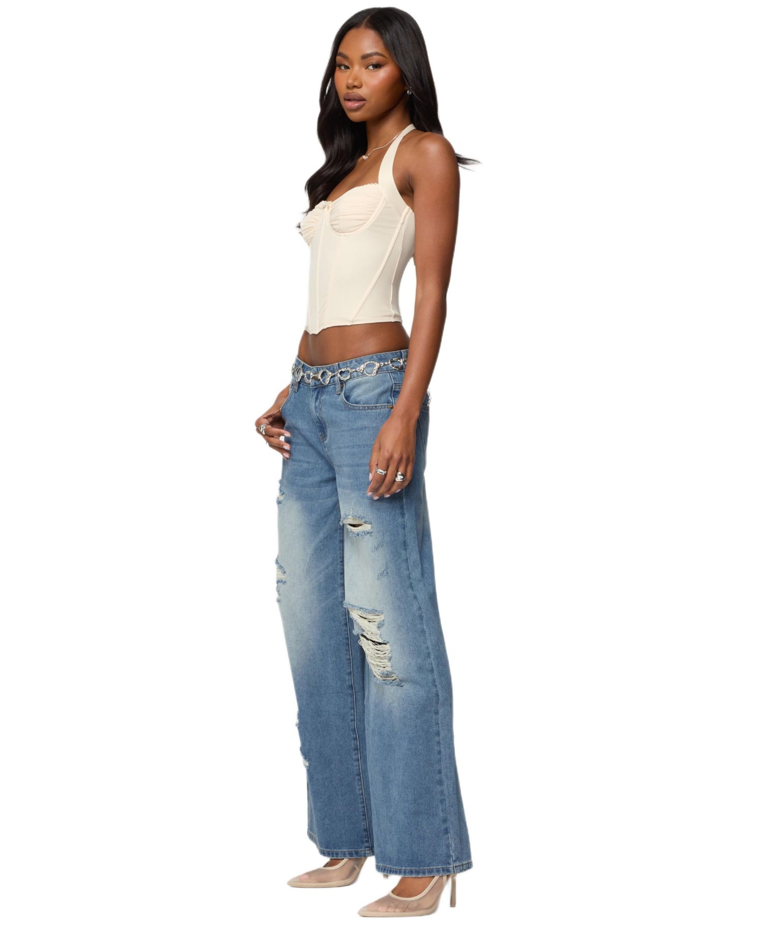 Women's Abigail Ruched Halter Corset