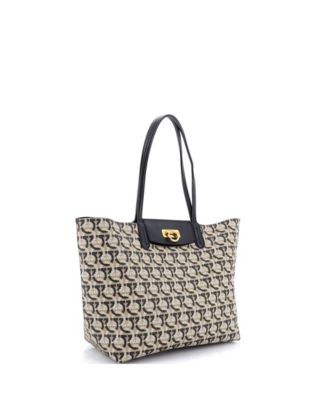 Medium Gancini Travel Tote Gancini Jacquard