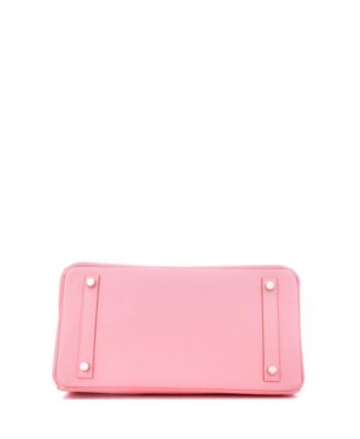 Pre-Owned HERMES Birkin 30 Handbag Pink Epsom with Palladium Hardware