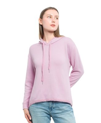Women's Hi Lo Lace Hem Hoodie