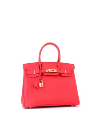 Birkin 30 Handbag Pink Epsom with Gold Hardware