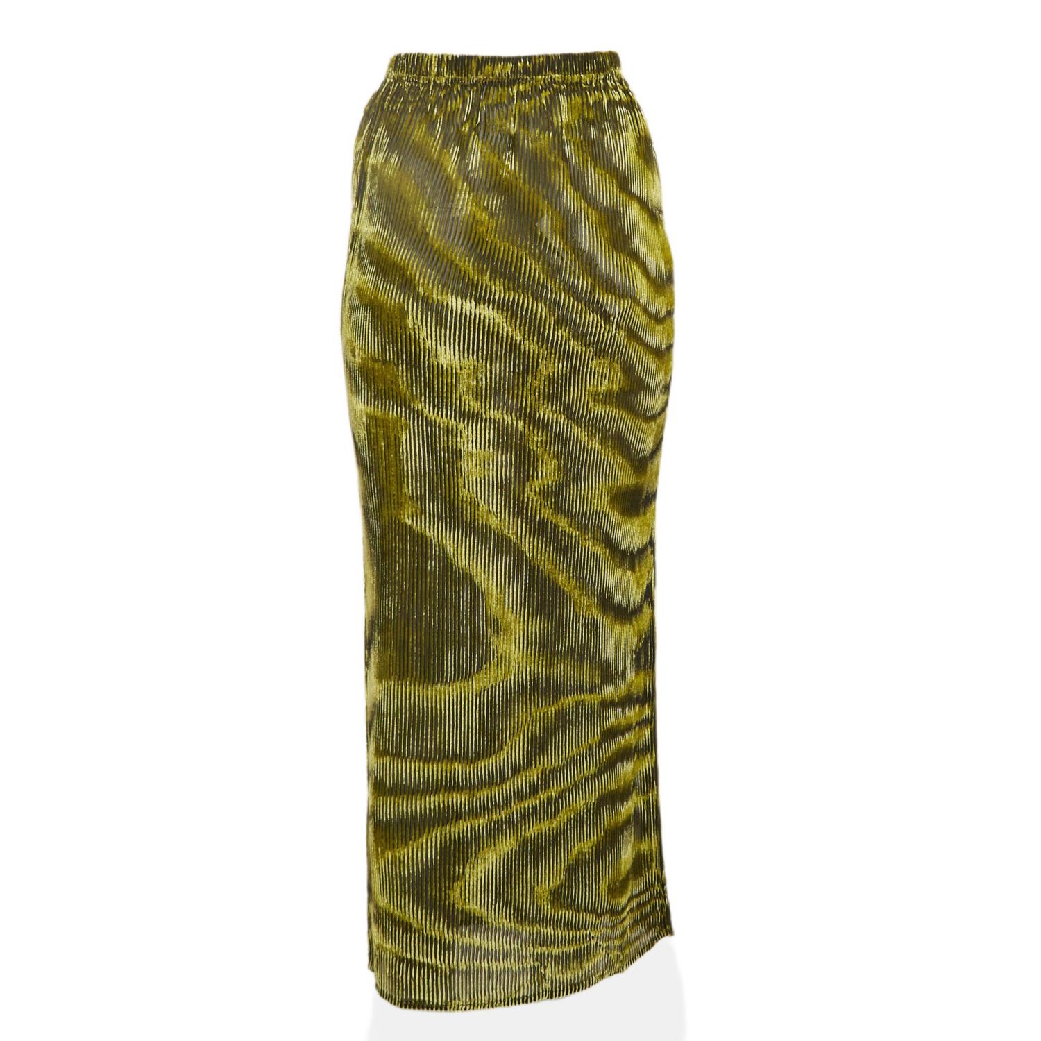 Women's Green/black Devore Midi Jay Skirt