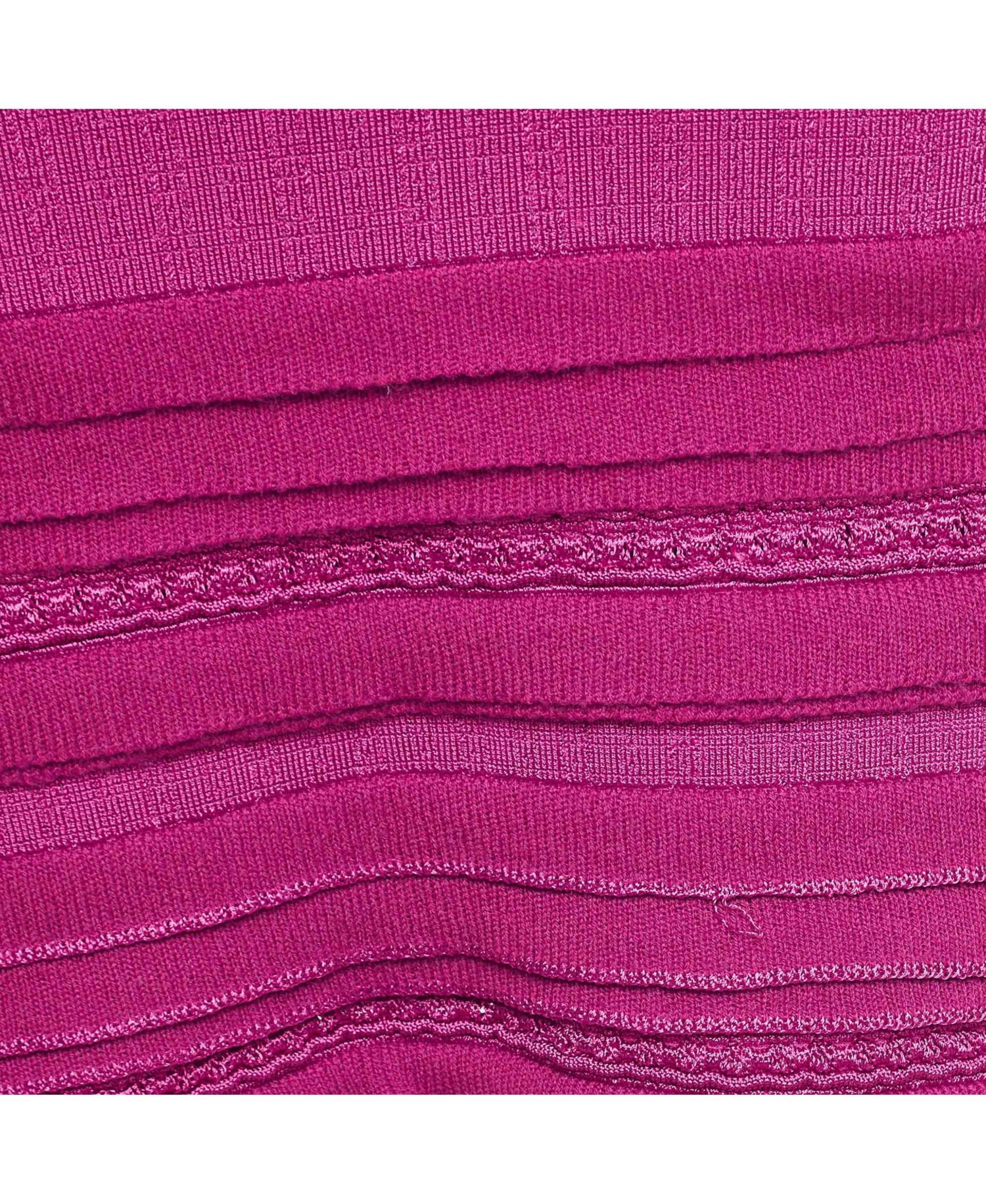 Women's Pink Pointelle Knit Dolman Sleeve Mini Dress