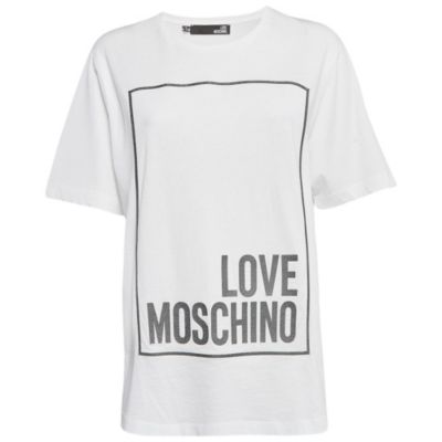 Women's White Metallic Print Jersey T-Shirt