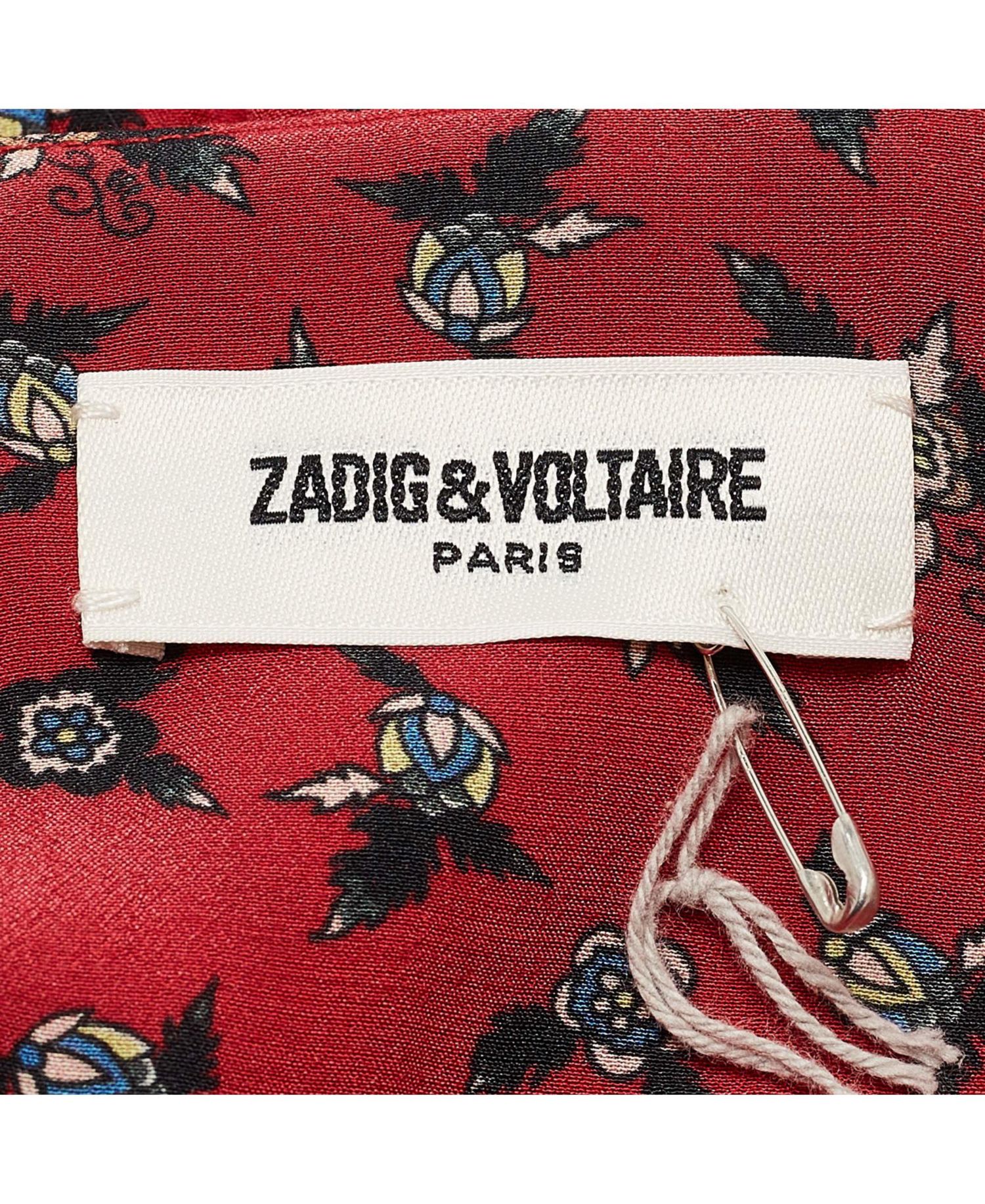 Women's Red Floral Print Crepe Mini Dress