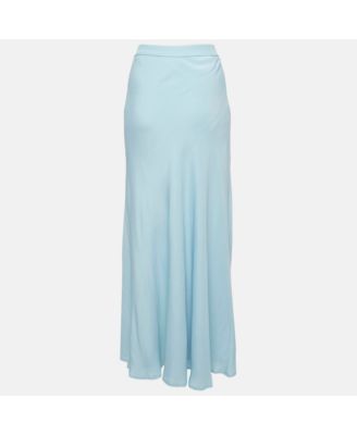 Women's Cheap And Chic Blue Chiffon Maxi Skirt