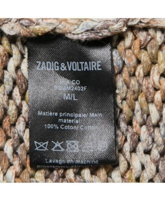 Women's Brown Cotton Rib Knit Mia Cardigan