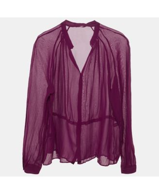 Women's Crinkled Silk Slim Fit Shirt