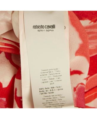 Women's Printed Silk Asymmetric Sleeveess Wrap Top