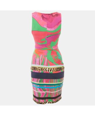 Women's Pink Printed Jersey Mini Dress