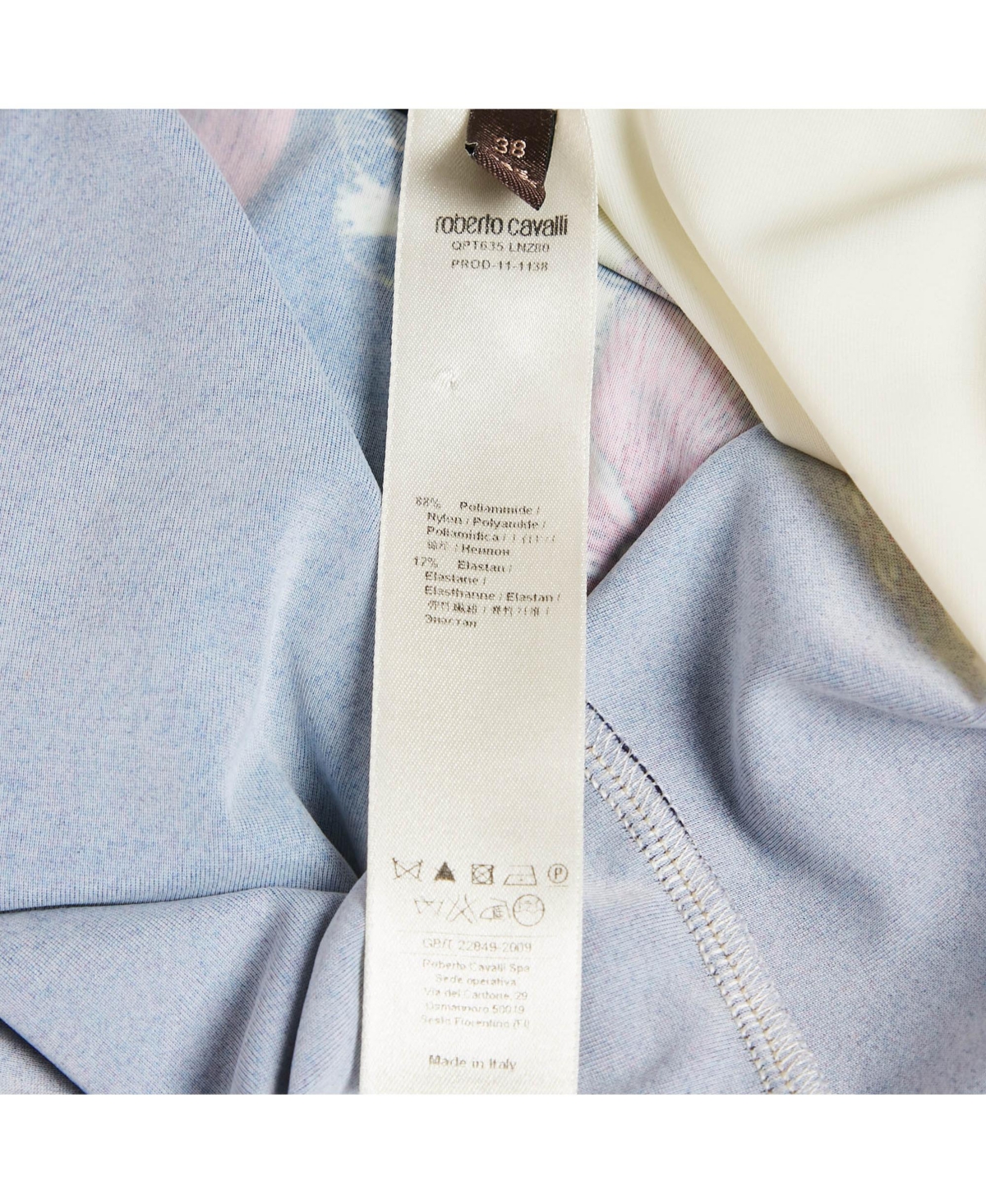 Pre-Owned Roberto Cavalli Women's Multicolor Printed Jersey Long Sleeve Top