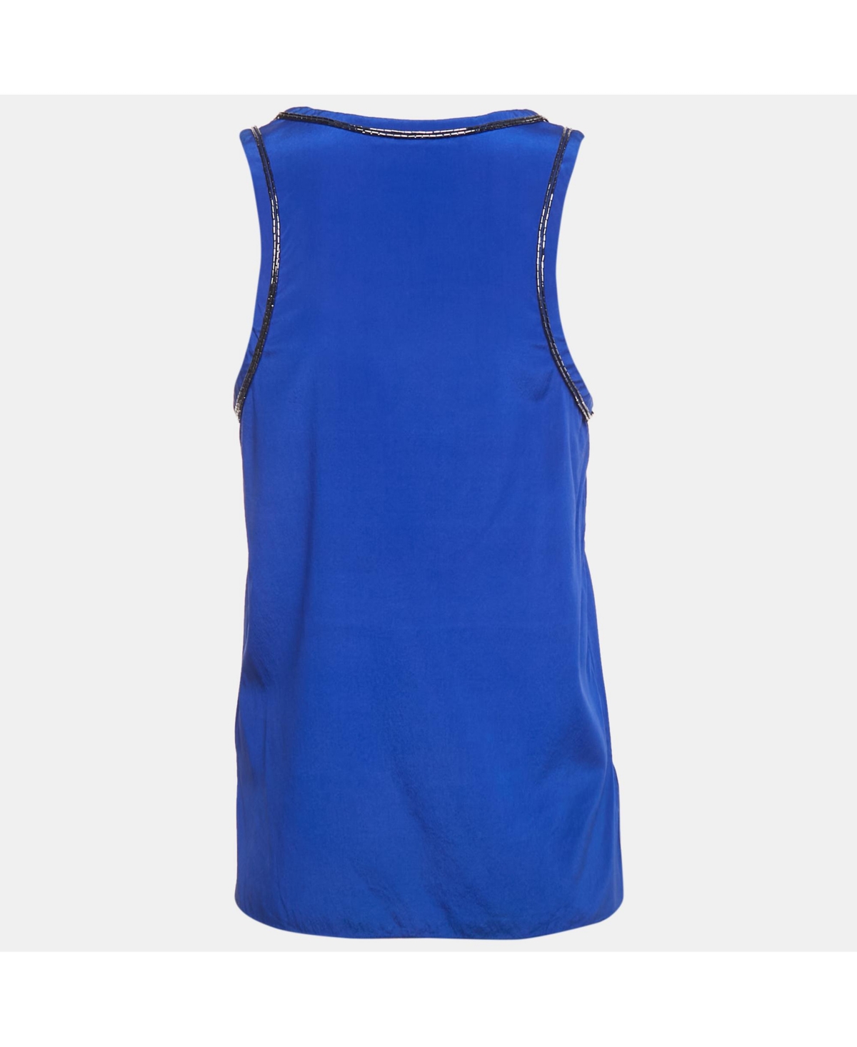 Pre-Owned Roberto Cavalli Women's Beige Cotton And Modal Faux Feather Detail T-Shirt