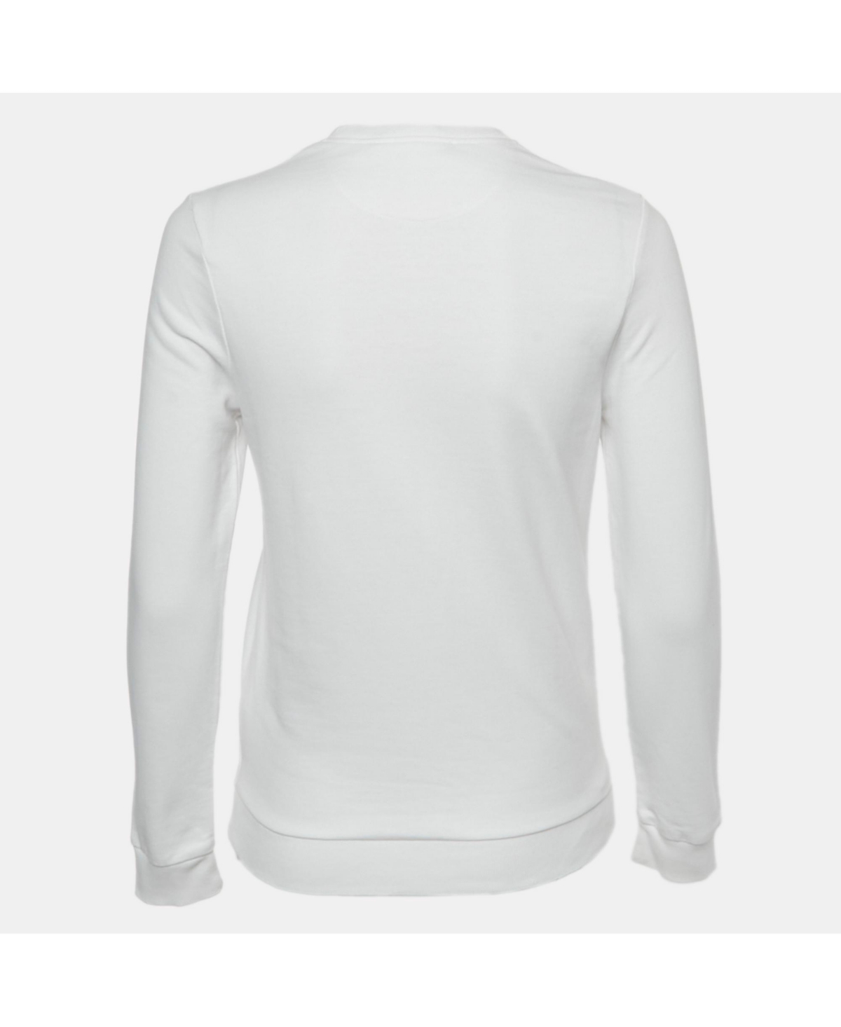 Pre-Owned Love Moschino Women's White Heart Print Cotton Sweatshirt