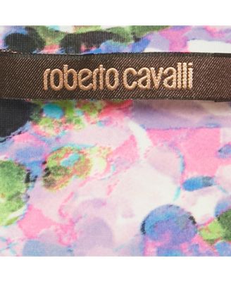 Women's Purple Printed Jersey Maxi Skirt