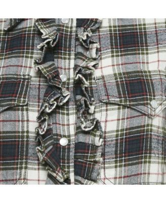 Women's Green Checks Cotton Trissy Carreaux Shirt