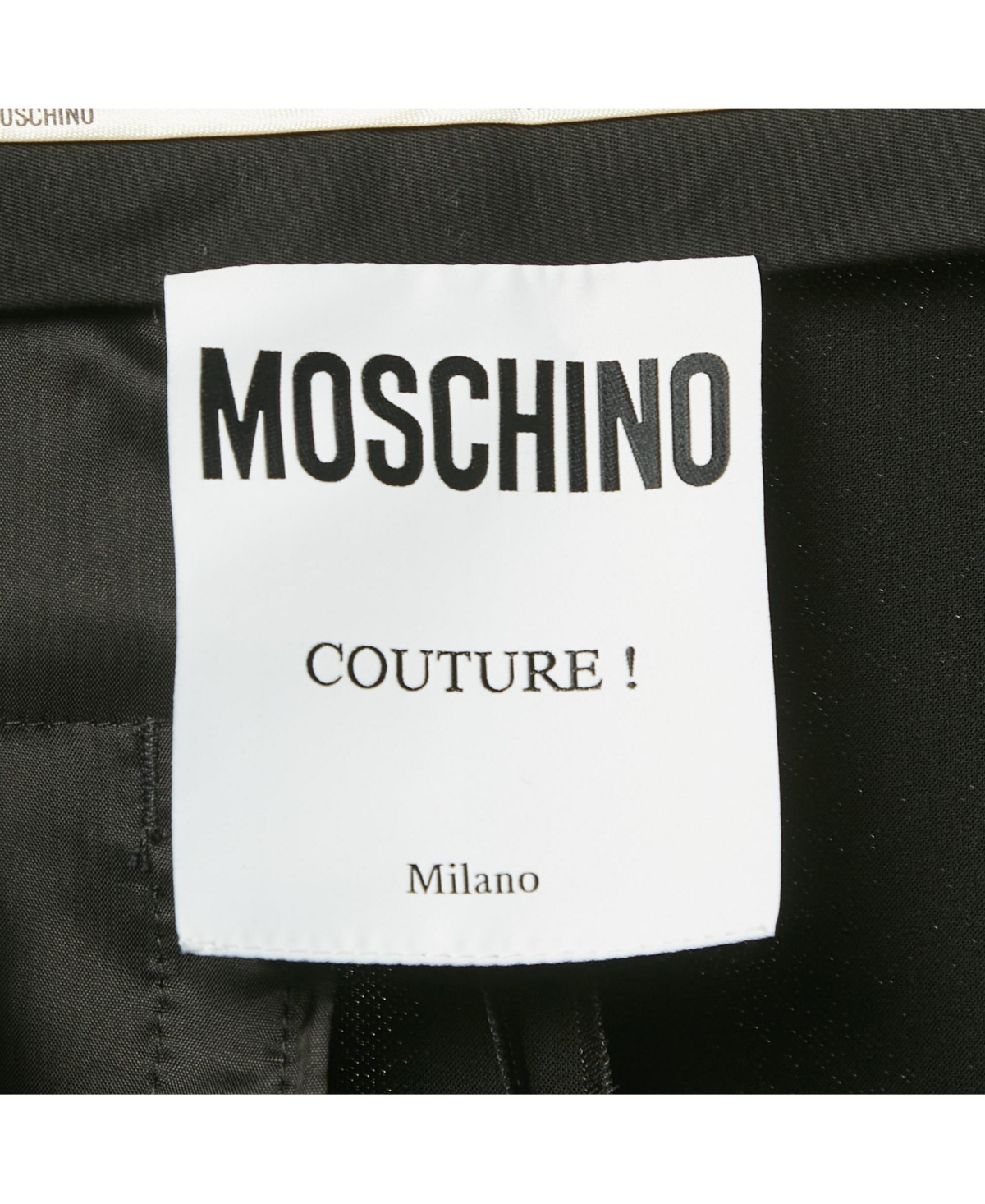 Pre-Owned Moschino Women's Couture Black Crepe Bermuda Shorts