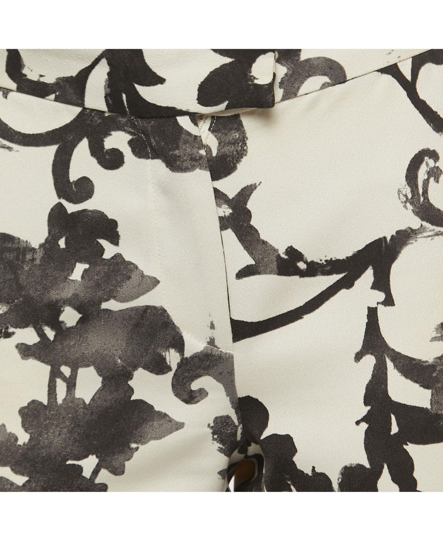 Women's Floral Print Crepe Trousers