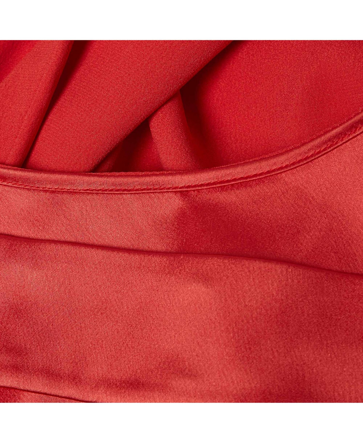 Women's Red Crepe Cut-Out Sleeveless Mini Dress