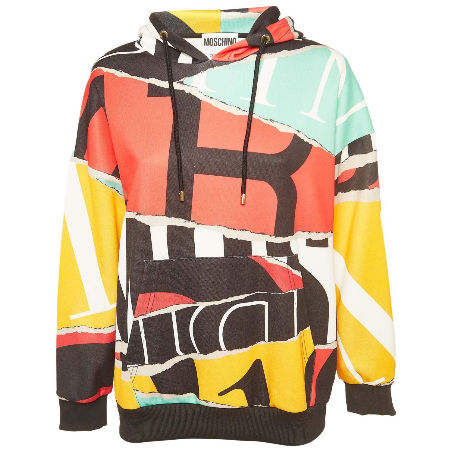Women's Multicolor Printed Jersey Oversized Hoodie