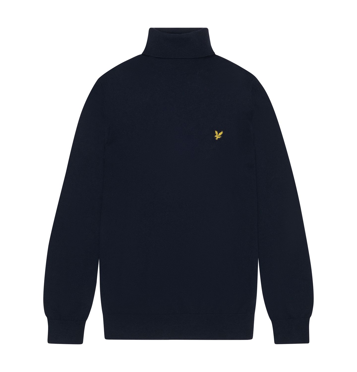 Мужской свитер Lyle & Scott Cotton Merino Turtleneck, цвет: Тёмный тёмно-синий — фото 5